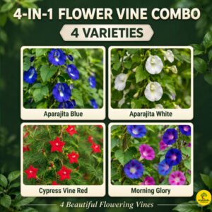 4 Flowering Vine Seeds Combo